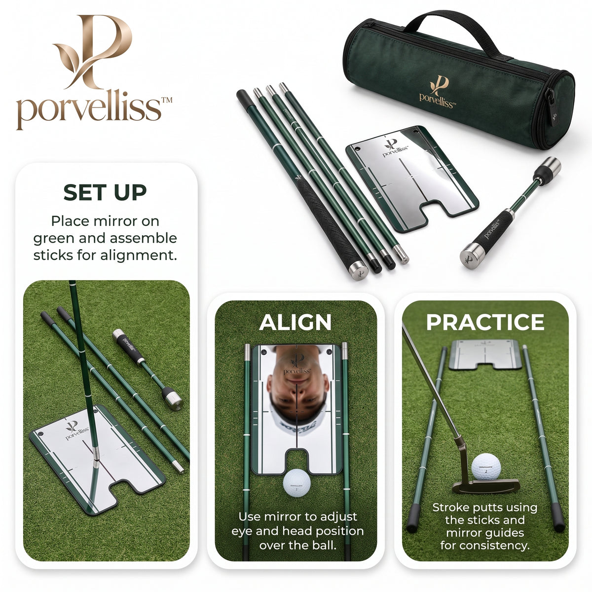 porvelliss™ Professional Golf Training Aid Kit