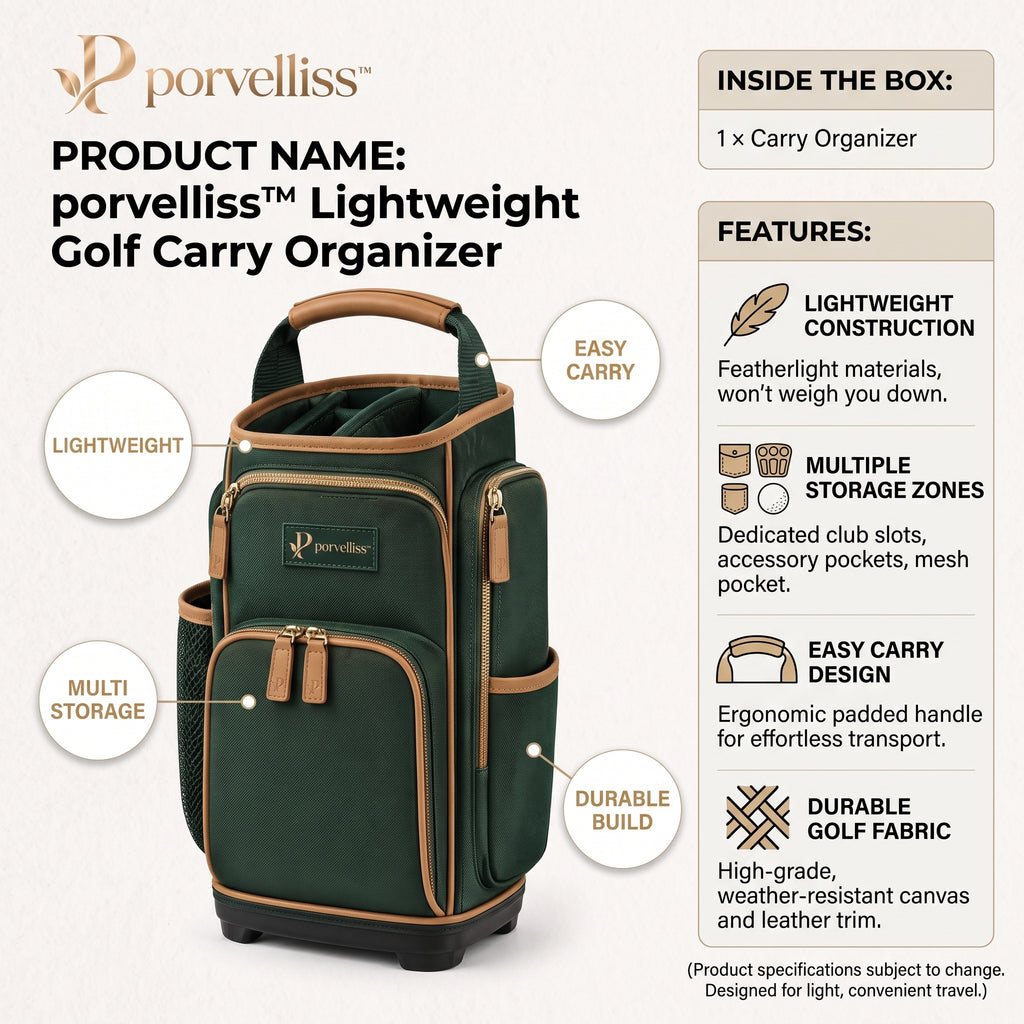 porvelliss™ Lightweight Golf Carry Organizer