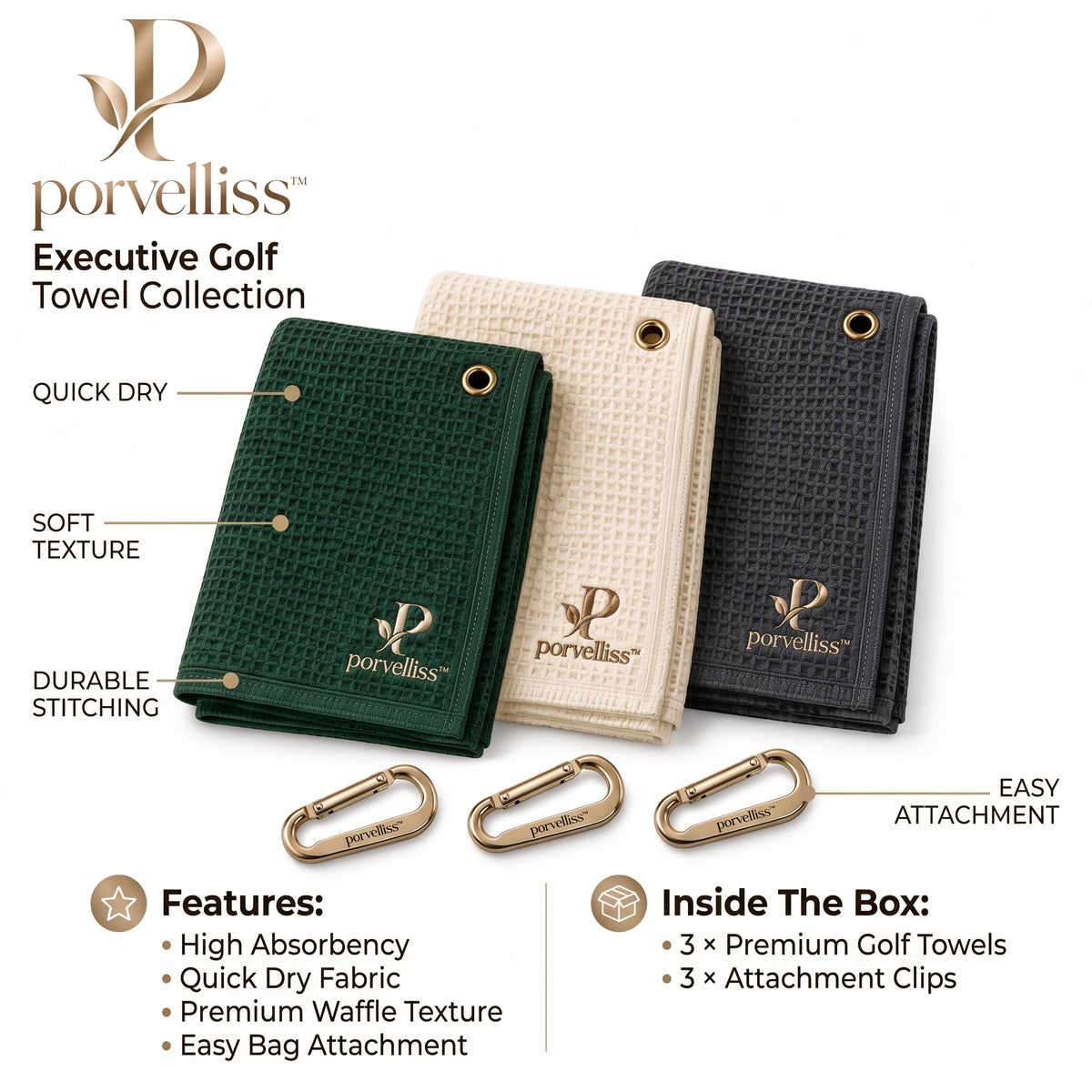 porvelliss™ Executive Golf Towel Collection