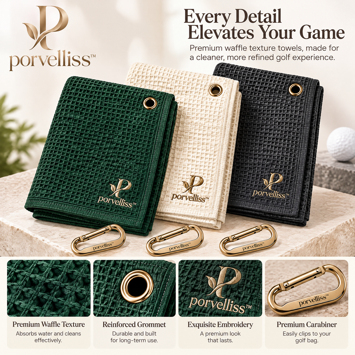 porvelliss™ Executive Golf Towel Collection