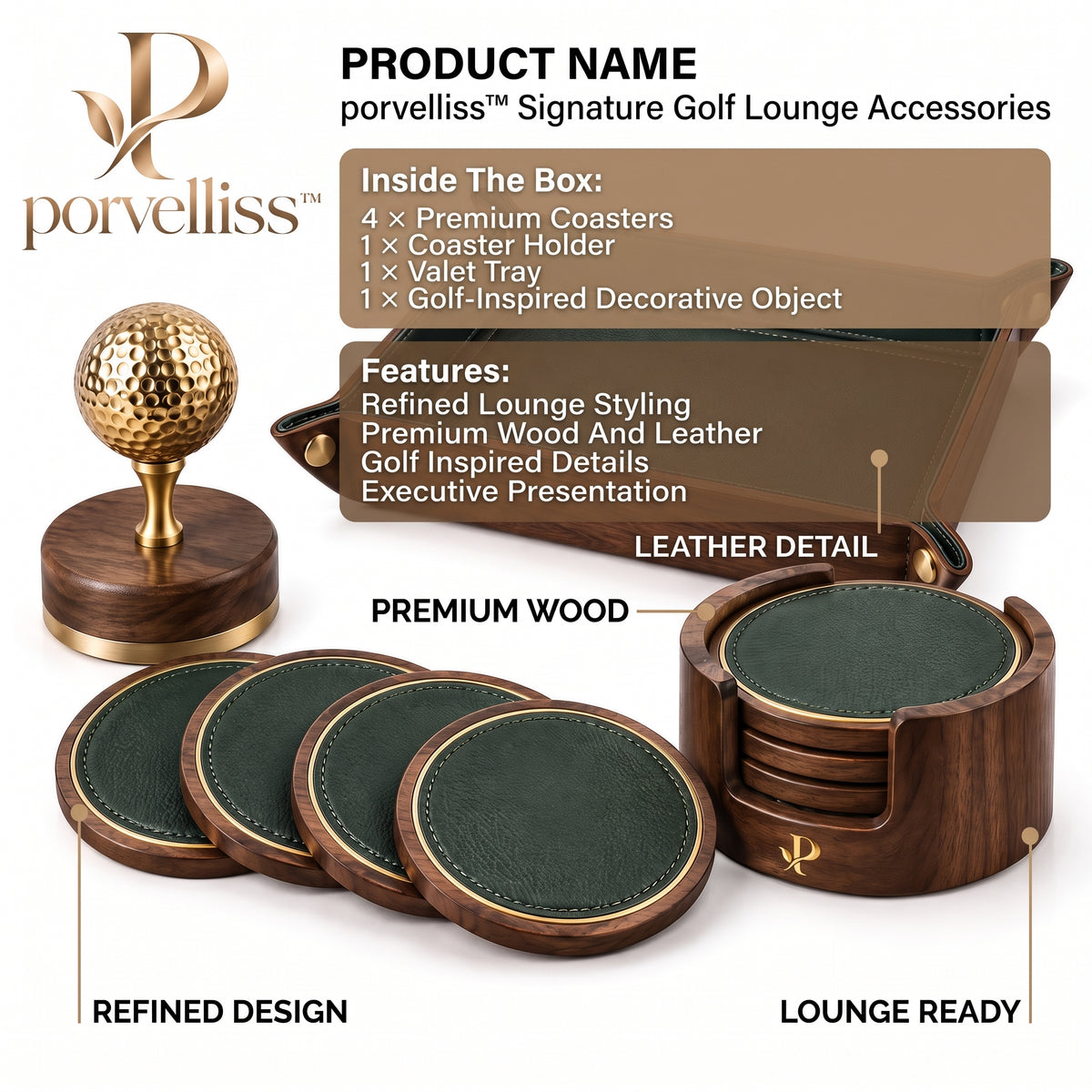 porvelliss™ Signature Golf Lounge Accessories