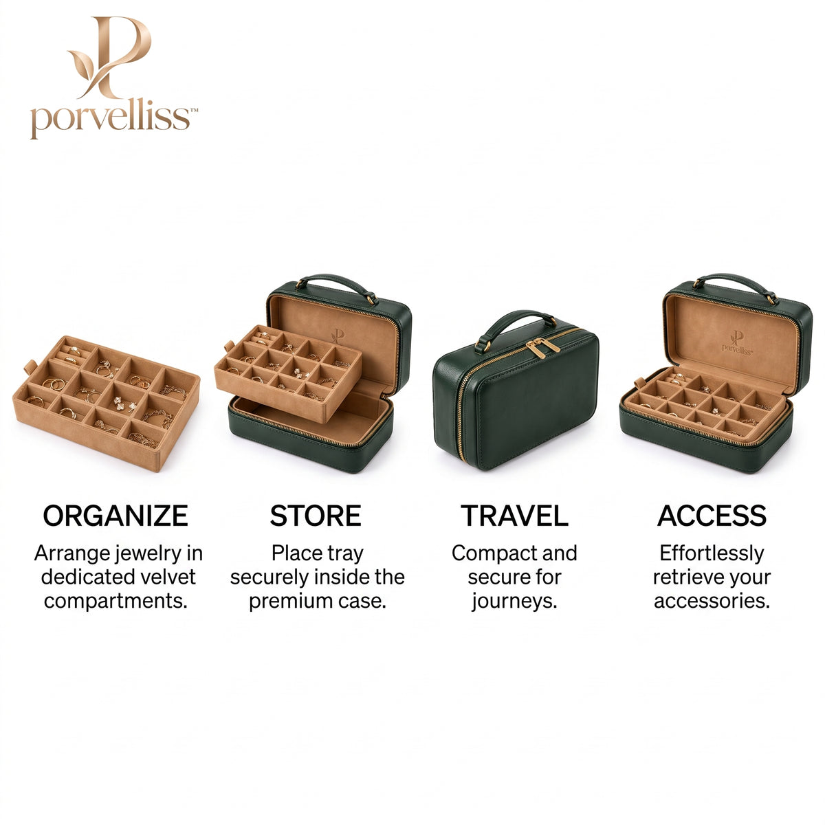 porvelliss™ Luxury Golf Ball Storage Case
