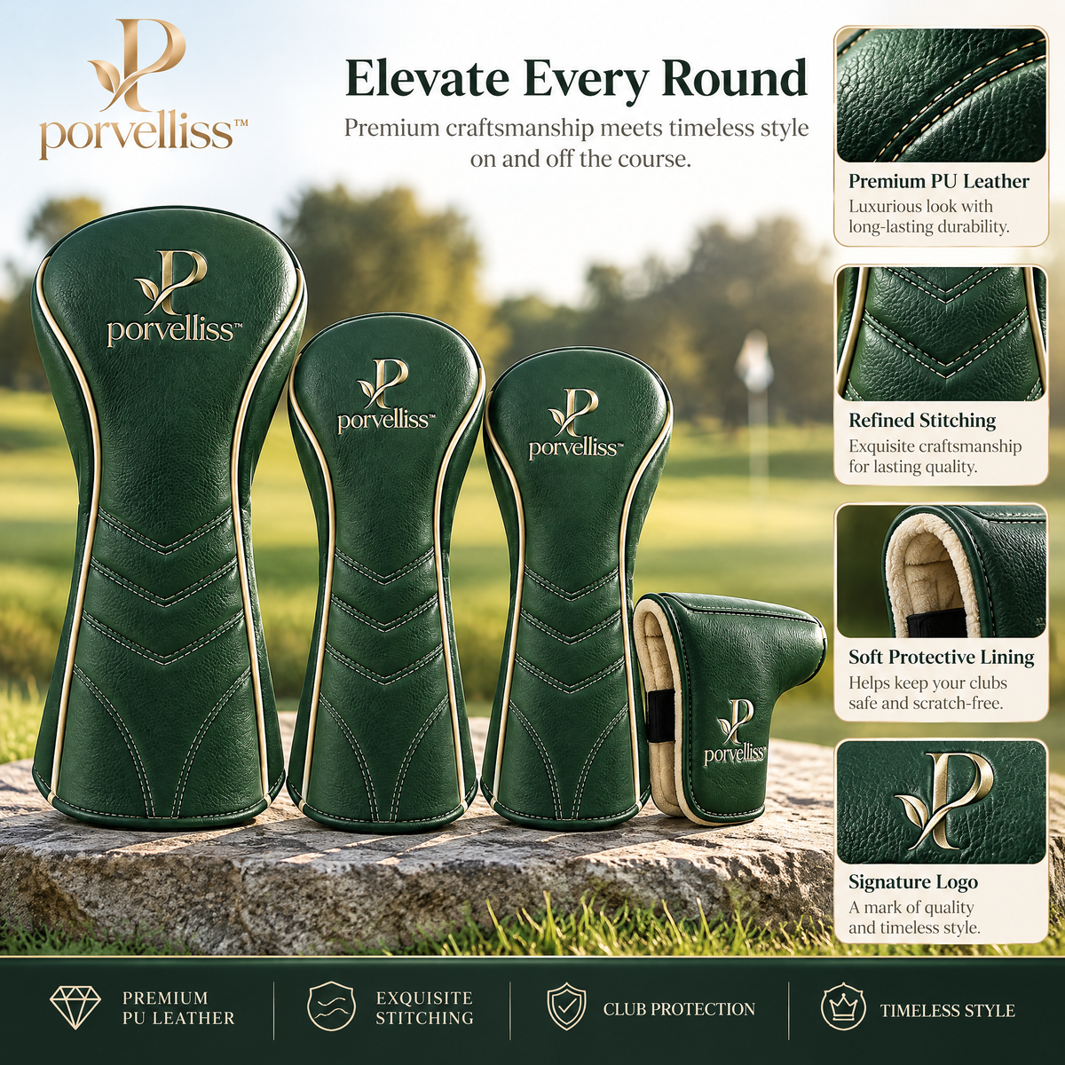 porvelliss™ Premium Golf Club Protection Set
