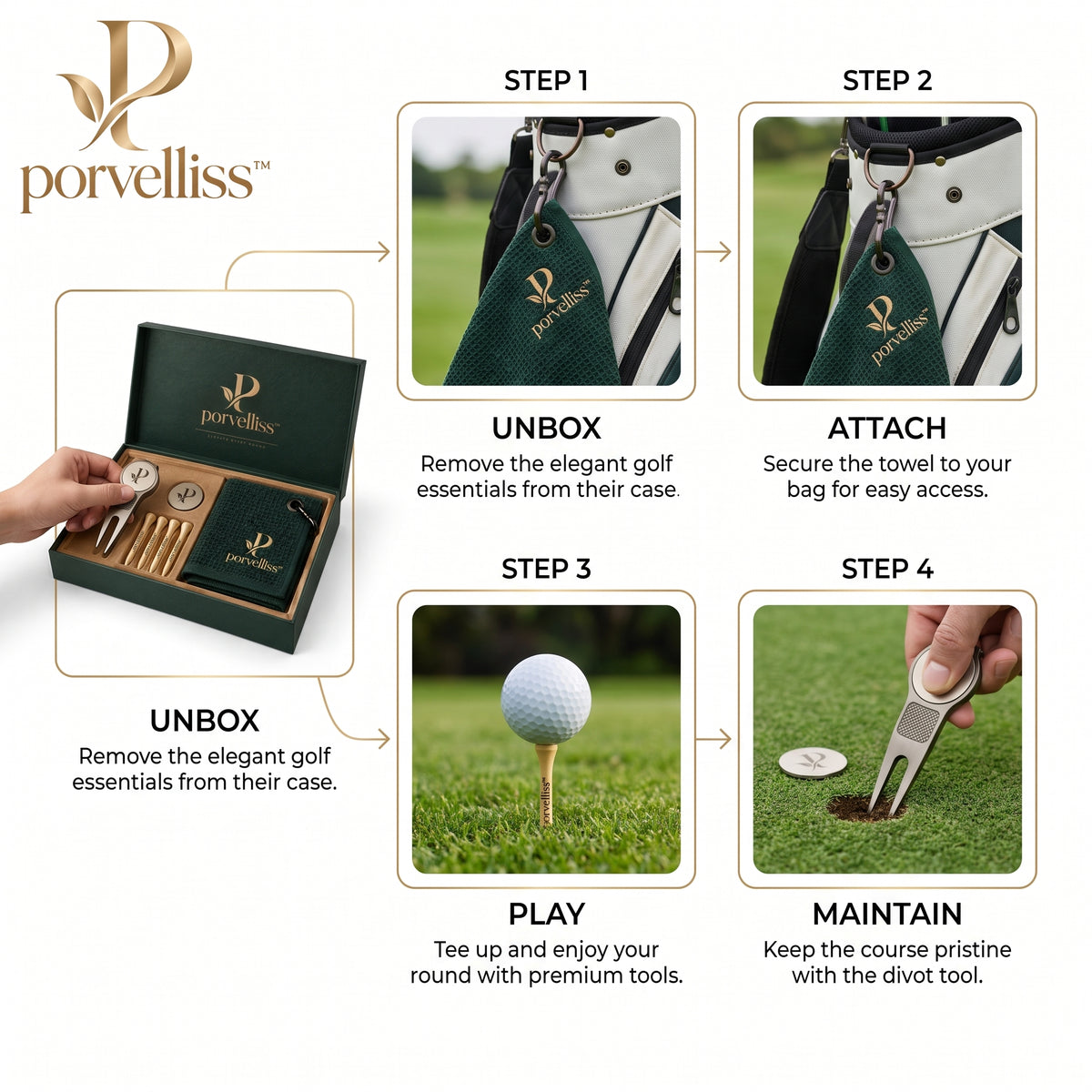 porvelliss™ Executive Golf Gift Set