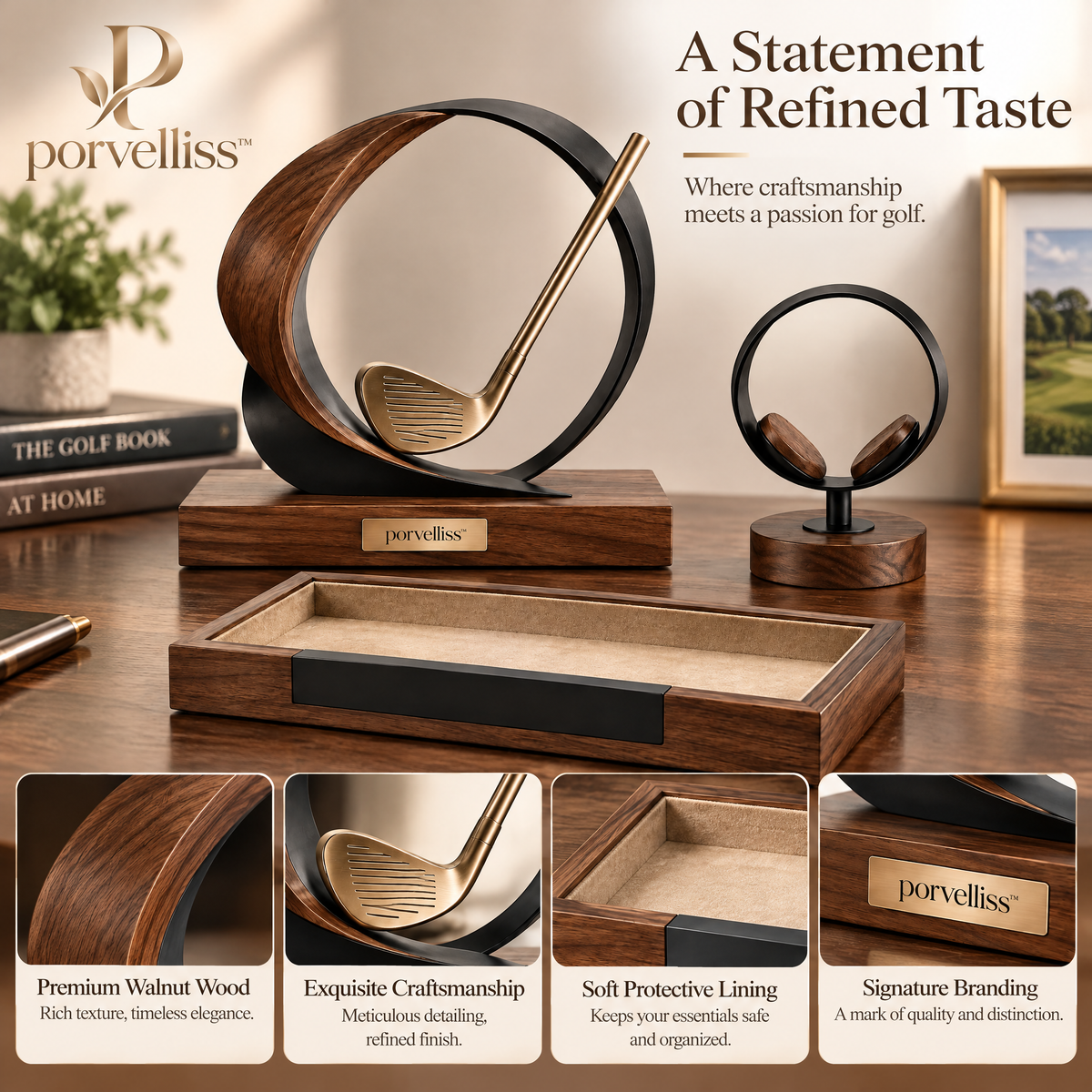 porvelliss™ Modern Golf Office Decor Collection
