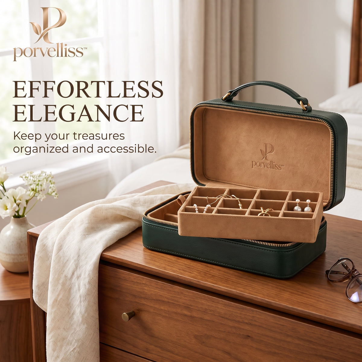 porvelliss™ Luxury Golf Ball Storage Case